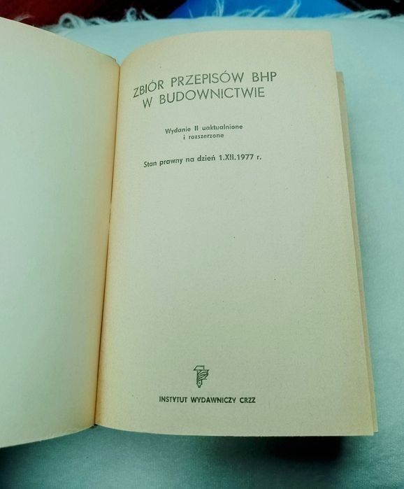 Zbiór przepisów BHP w budownictwie 1978