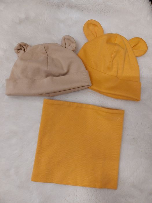 Czapka 38-42 czapeczka dla noworodka czapka dla dziecka 38 komplet