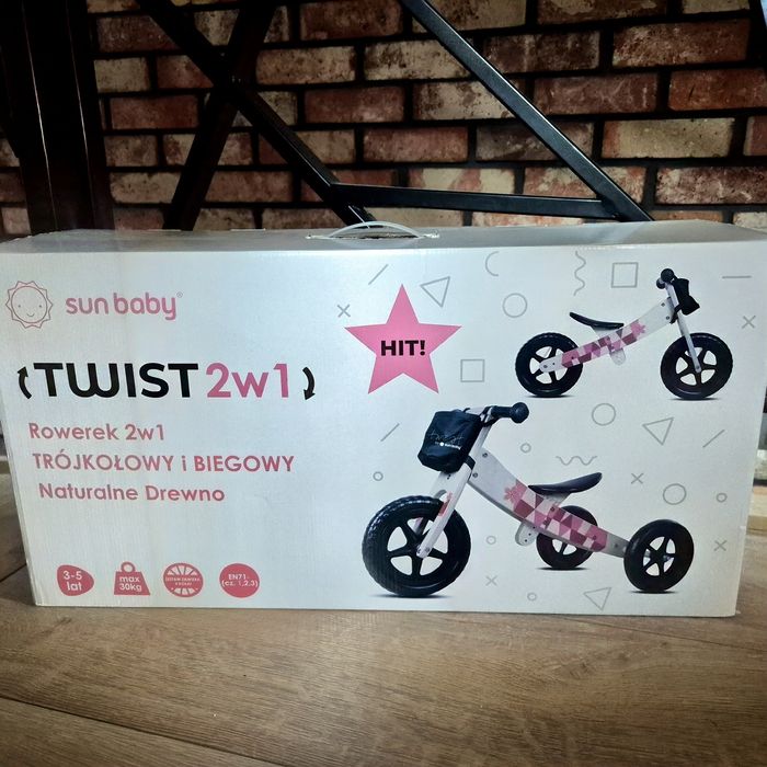 Rowerek Twist 2w1 Sun Baby – trójkołowy i biegowy