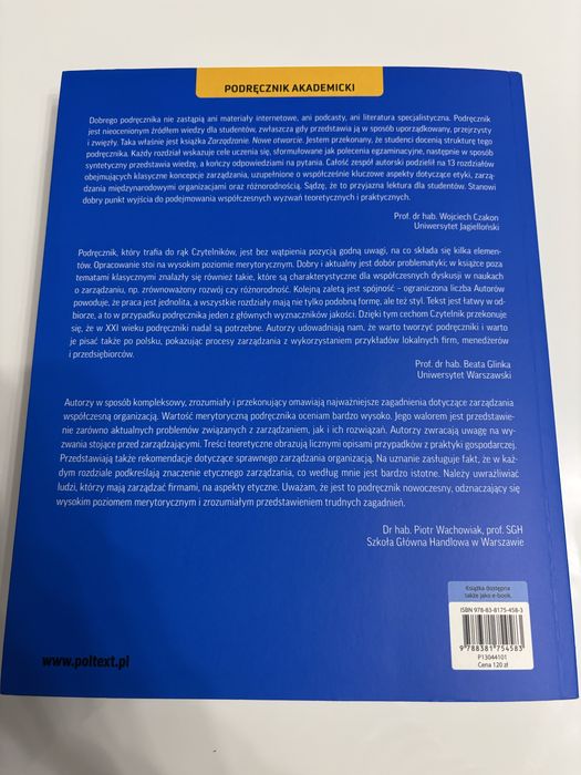 Zarządzanie. Nowe otwarcie Poltext nowe