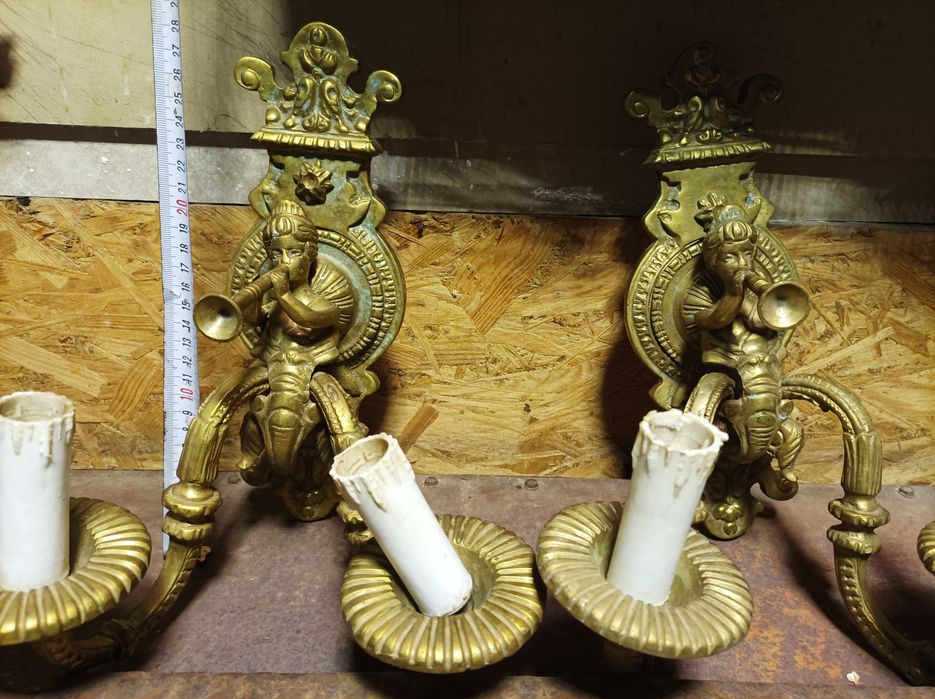 Бронзовые настенные бра эпохи Людовика XlV