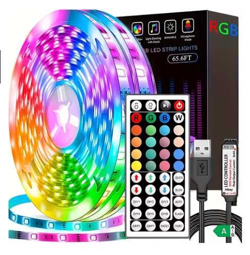 Fita de LED RGB 3 Metros com Controle Remoto