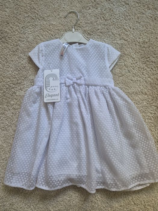 Sukienka biała coccodrillo nowa 80