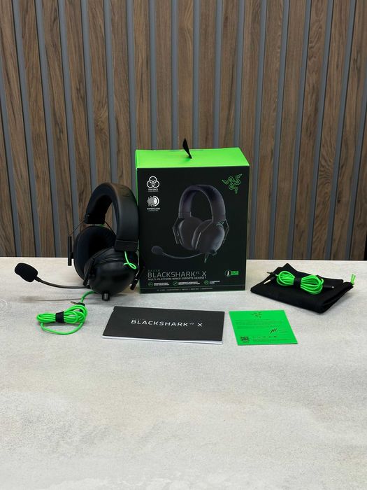 ‼️ОРИГІНАЛ Навушники Razer BlackShark V2 X з повним комплектом