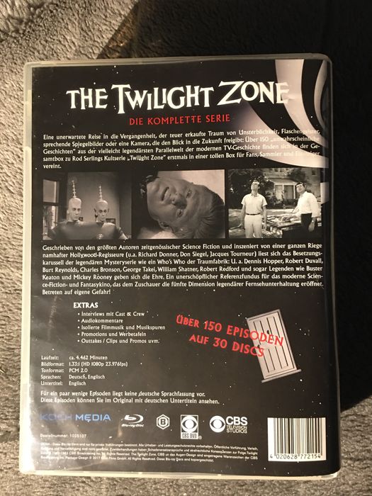 The Twilight Zone completa Blu ray
