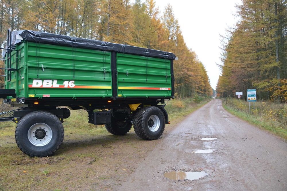 Przyczepa rolnicza burtowa wywrotka METAL-TECH DBL 16 ton 20 m3 XXL!