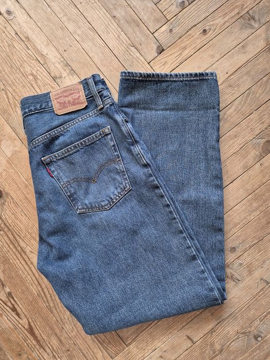 сині блакитні широкі джинси levi's 94 baggy dad