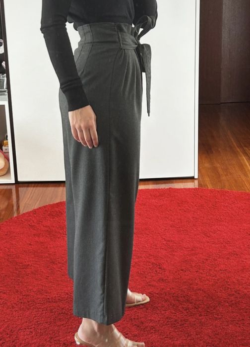 Calças Culottes de cintura subida - ZARA