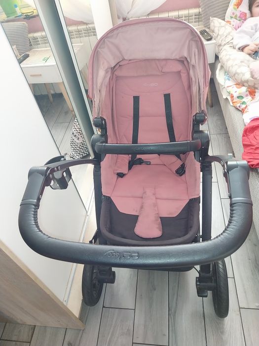 Wózek przód tył różowy