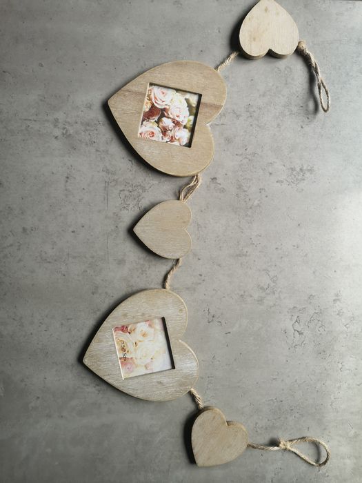 Nowa wisząca ramka na zdjęcia serca serduszka