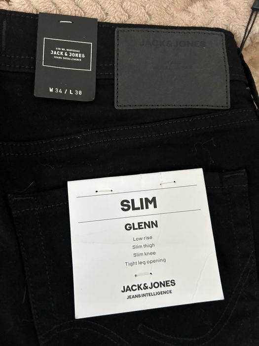 Spodnie Jack & Jones GLENN – nowe z metką, czarne, W34/L30