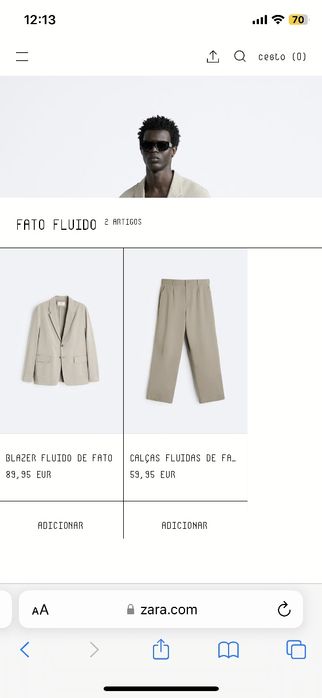 Fato Completo Zara Bege