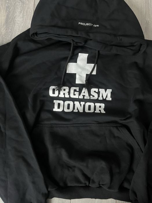 худи orgasm donor чорний худі архив vetements erd
