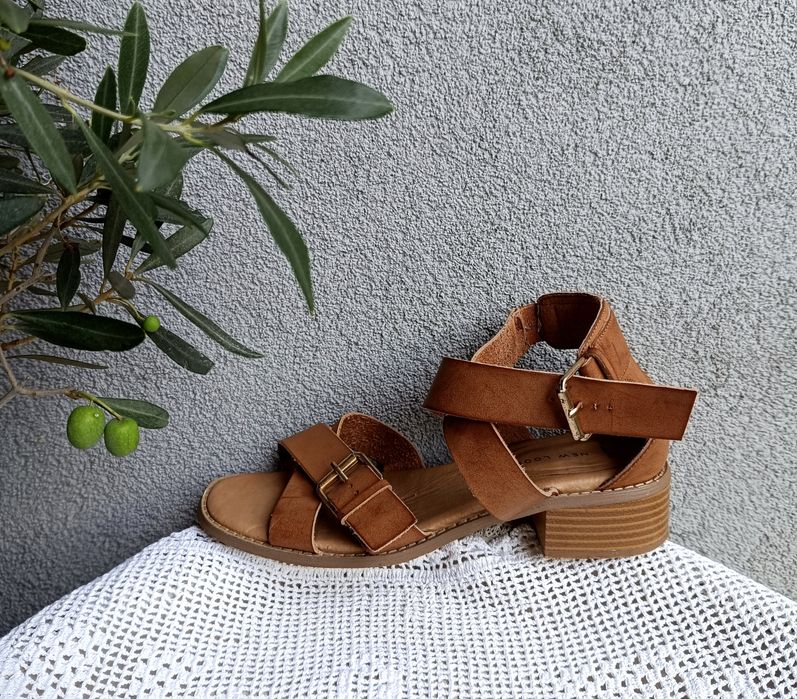 New LOOK 39 (25,5cm )rzymianki block heel sandals boho casual sandały