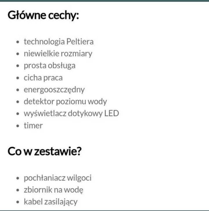 Osuszacz powietrza marki Berdsen 2000 ml.