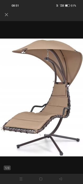 Fotel leżak wiszący ogrodowy