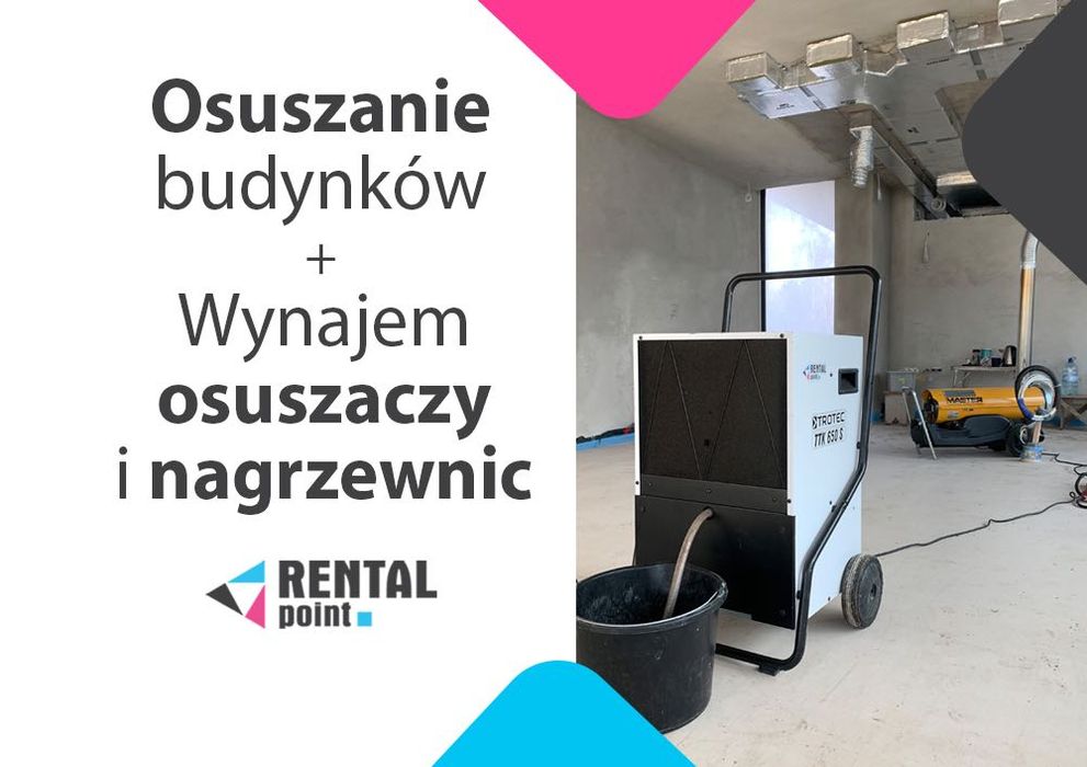 WYNAJEM Osuszaczy, Nagrzewnic, Klimatyzatorów, OSUSZANIE budynków