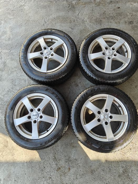 Sprzedam alufelgi dezent 15 114,3 z oponami zimowymi fulda