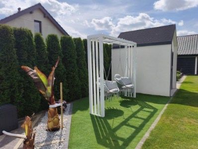 Ławka / siedzisko metalowe do huśtawki ogrodowej