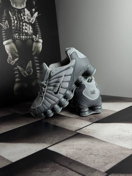 Кросівки Nike Shox TL All Grey premium | Кроссовки Найк чоловічі жіночі
