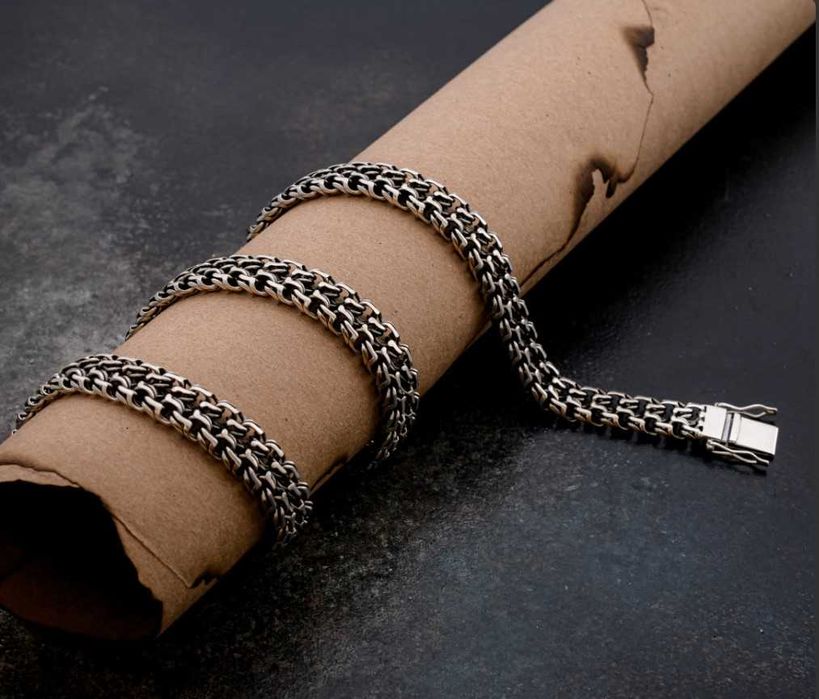 Срібний ланцюжок 120г "Козацький" чоловічий мужская серебряная цепочка