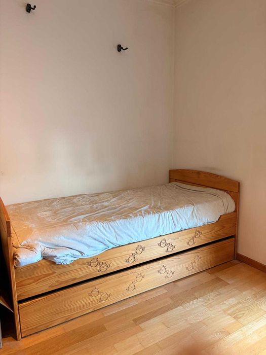Cama Individual com 2 estrados (Oferta de Colchão)