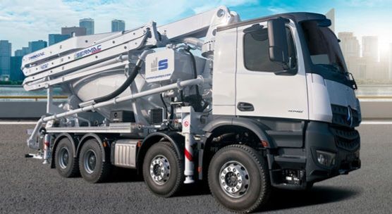 Mercedes-Benz Actros 4143 8x4 Pompogruszka SERMAC 28m+9m3, prawie nowa!  pompogruszka pompa do betonu, betonomieszarka, sermac cifa MAN putzmei