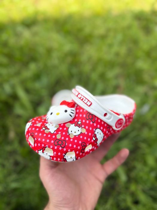 Дитячі crocs  hello kitty детские крокси  сабо Kids crocband