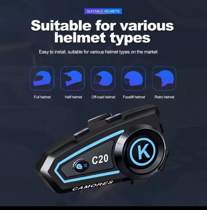 Fones capacete moto novos