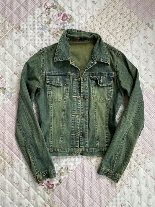 Kurtka jeansowa w unikatowym kolorze XS 34 S 36 vintage 90s 00s