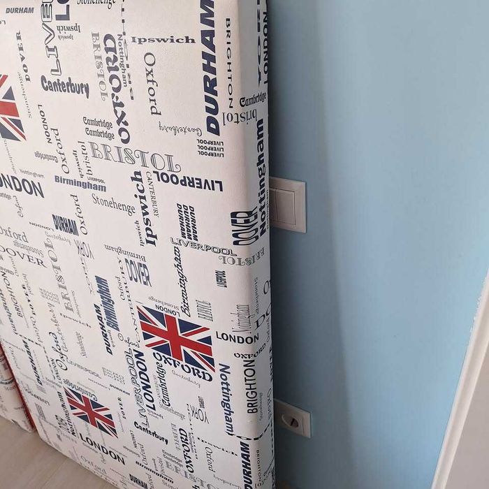 Cabeceira Cama 1.2x1.6 Couro Estilo Britânico