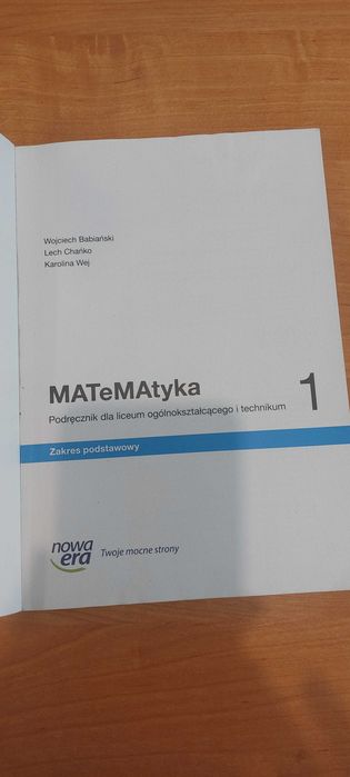 Matematyka 1 Podręcznik zakres podstawowy