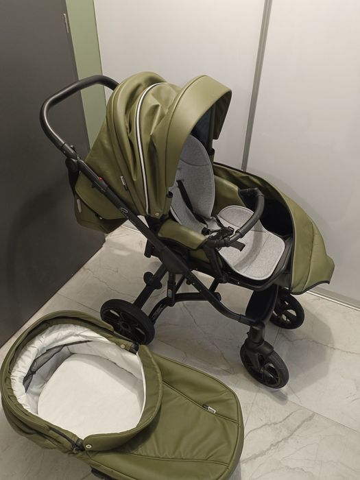 Wozek Roan Bass Soft 2w1 Olive Night stan bardzo dobry