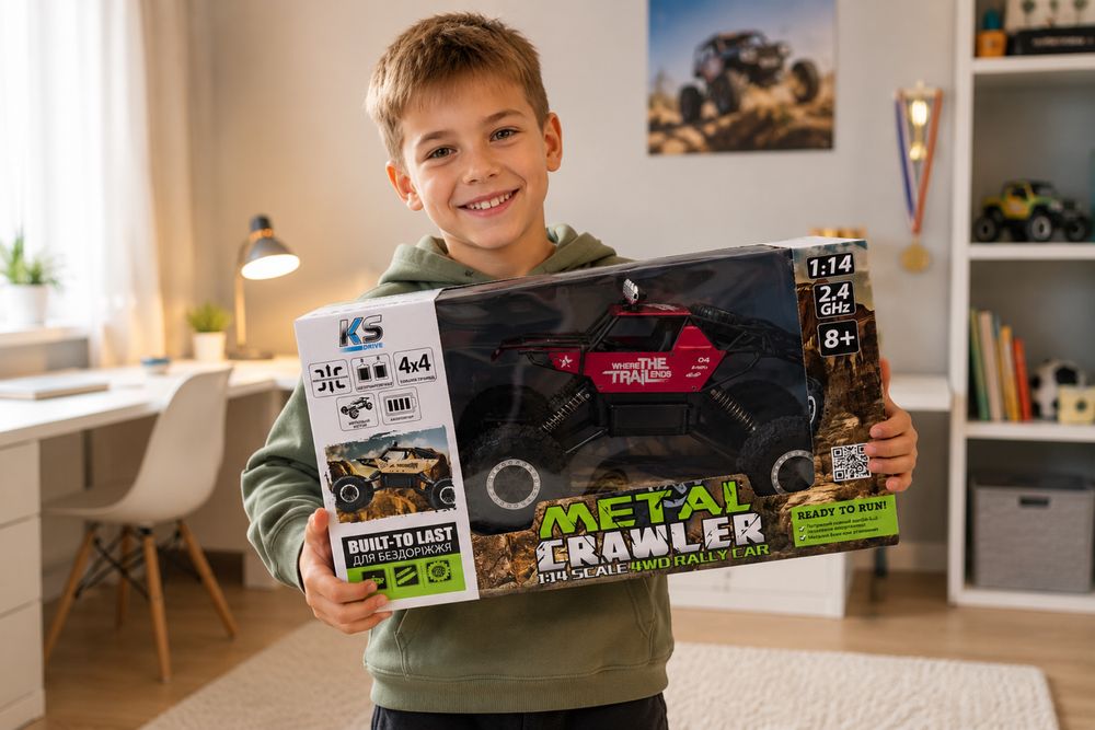 Машинка на радіокеруванні Metal Crawler 4x4, нова, 1:14