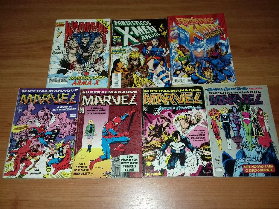 Banda Desenhada de Homem-Aranha, Super-Homem, Batman e outros.