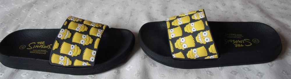 Klapki Slide Sinsay the Simpsons  Bart Simpson czarne 34