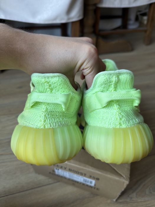 Adidas Yeezy Boost 350 V2 Glow in Dark buty sneakersy zielone 42 2/3