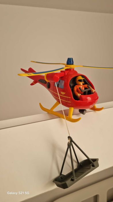 STRAŻAK SAM ZESTAW Helikopter ratunkowy WALLABY + figurka THOMASA