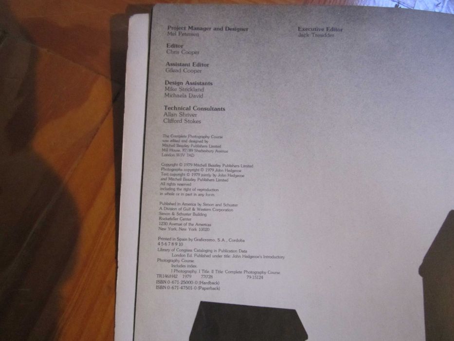 Livro John Hedgecoe's Complete Photography Course 1rst edition 1979