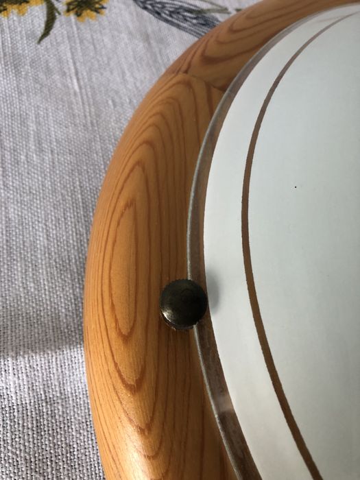 Plafon okrągły lampa plafoniera drewniana