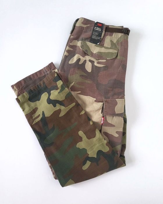 2019 Levis Premium - Hi Ball Cargos spodnie camo kamuflaż roz. 32