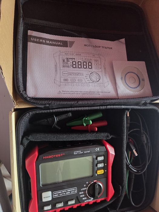 Miernik Tester RCD / LOOP Pętli Zwarcia Habotest HT5910 - Nowy Zestaw dla elektryka