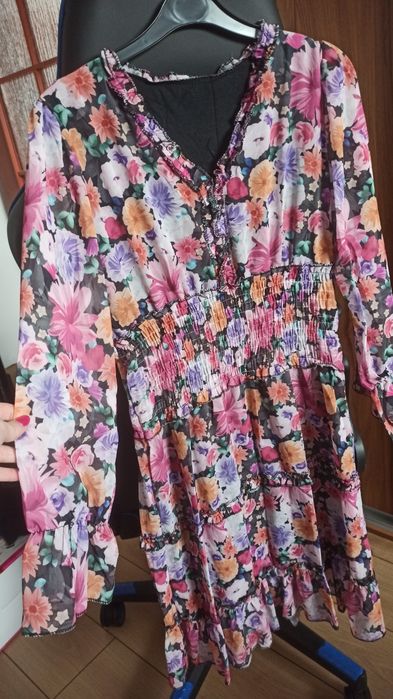Nowa damska sukienka letnia w kwiaty