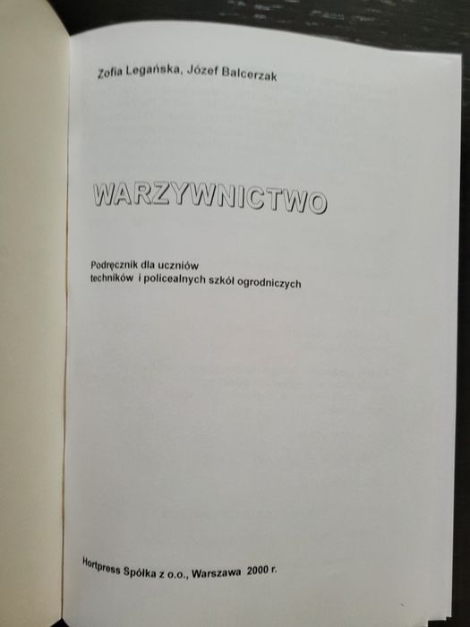 Warzywnictwo książka poradnik