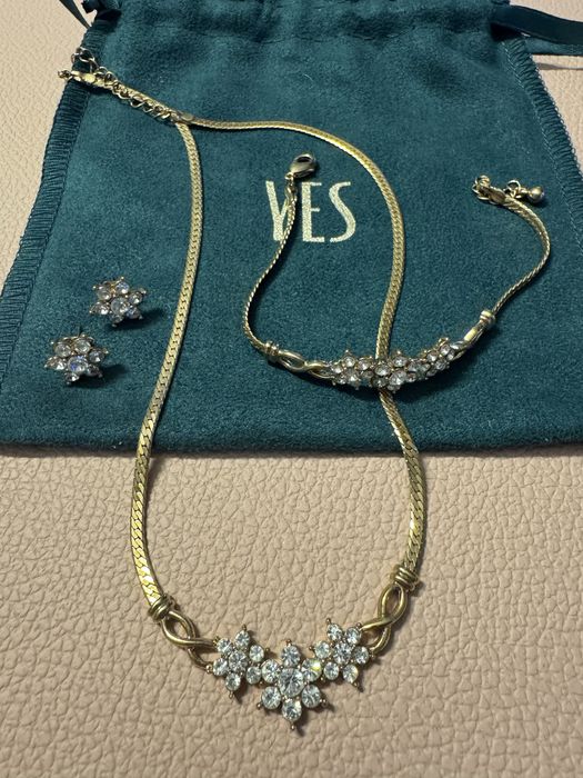 Zestaw bizuterii pozlacany, nowy