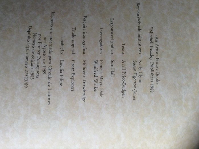 Livro Grandes Exploradores do Círculo de Leitores de 1988