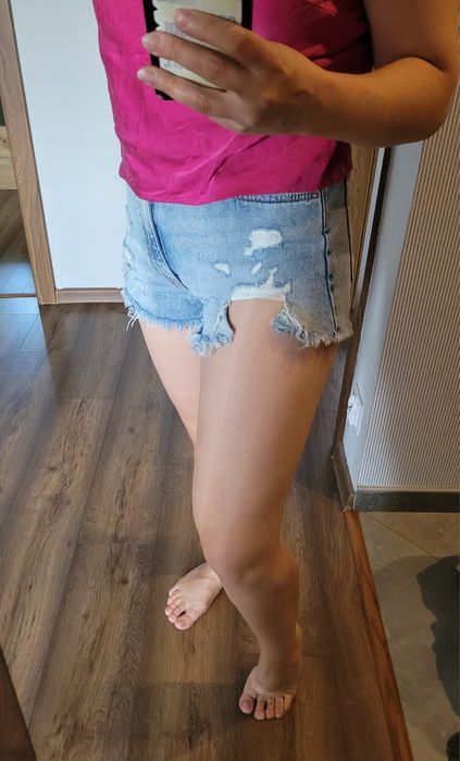 Spodenki jeansowe szorty Zara