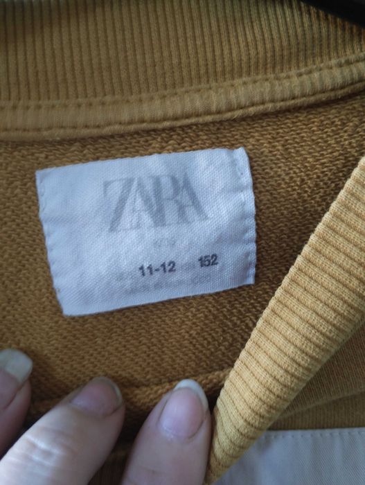 Musztardowa żółta bluza dziecięca Zara 152