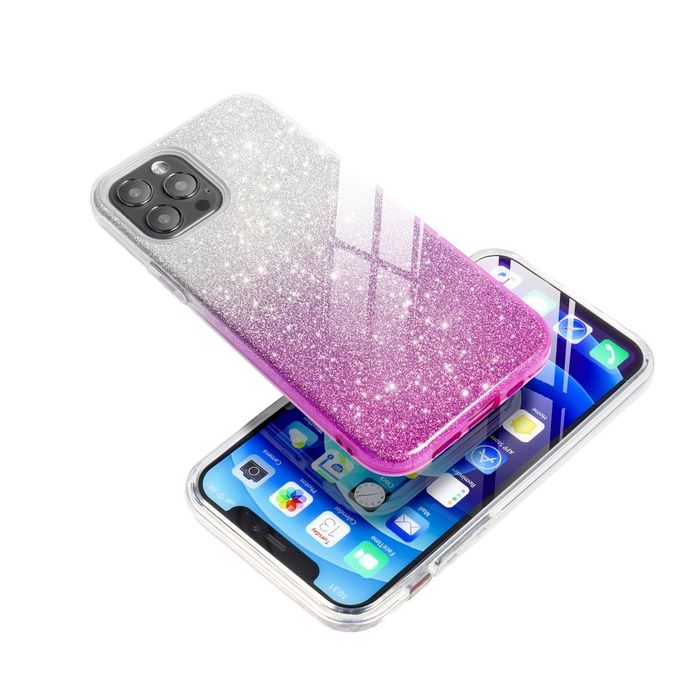 Futerał Shining Do Iphone 17 Pro Transparentny Różowy