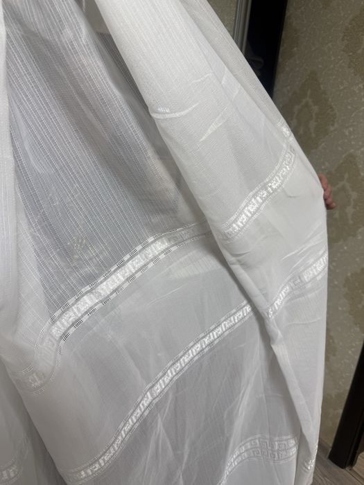 Шикарна готова на тісьмі тюль льон коротка нова.